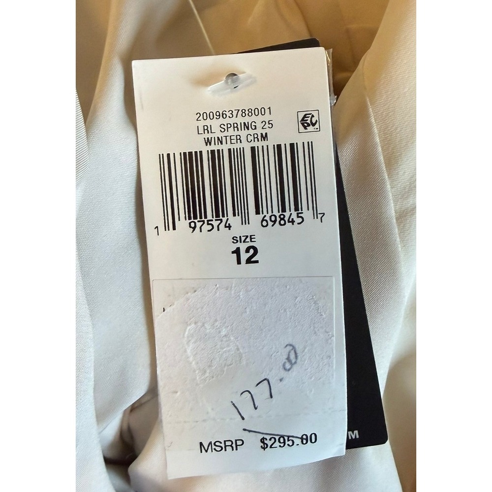 NWT Lauren Ralph Lauren Blazer Romper | Cream Ivory | Belted | Size 6 - Picture 11 of 16